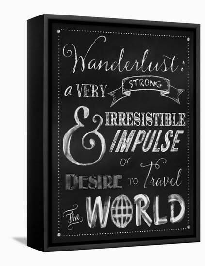 Wanderlust Chalkboard Travel Series-Tina Lavoie-Framed Premier Image Canvas