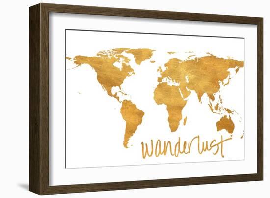 Wanderlust Map-null-Framed Art Print