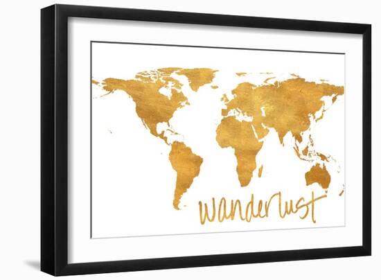 Wanderlust Map-null-Framed Art Print