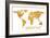 Wanderlust Map-null-Framed Art Print