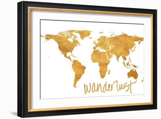 Wanderlust Map-null-Framed Art Print