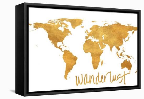 Wanderlust Map-null-Framed Stretched Canvas