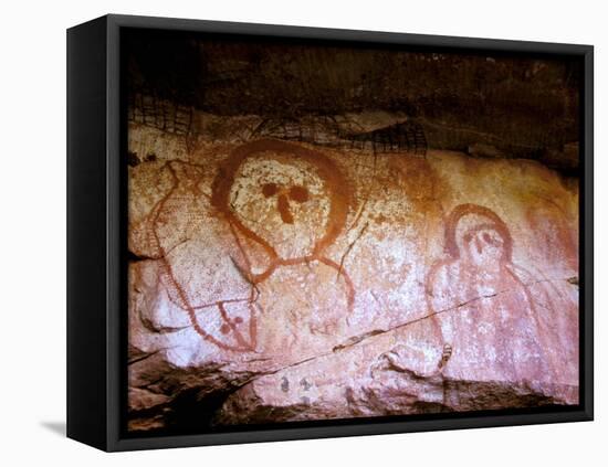 Wandjina Figures, Raft Point, The Kimberly, Australia-Connie Bransilver-Framed Premier Image Canvas