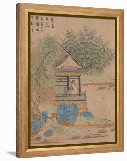 Wang Xizhi watching geese, Handscroll. c.1295-Qian Xuan-Framed Premier Image Canvas