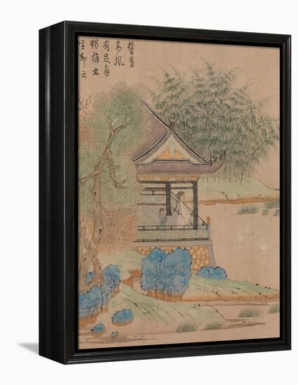 Wang Xizhi watching geese, Handscroll. c.1295-Qian Xuan-Framed Premier Image Canvas