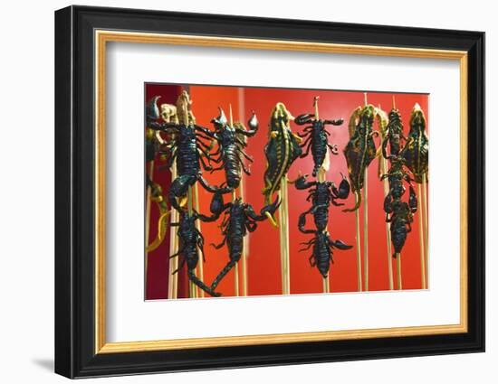 Wangfujing Snack Street.-Jon Hicks-Framed Photographic Print