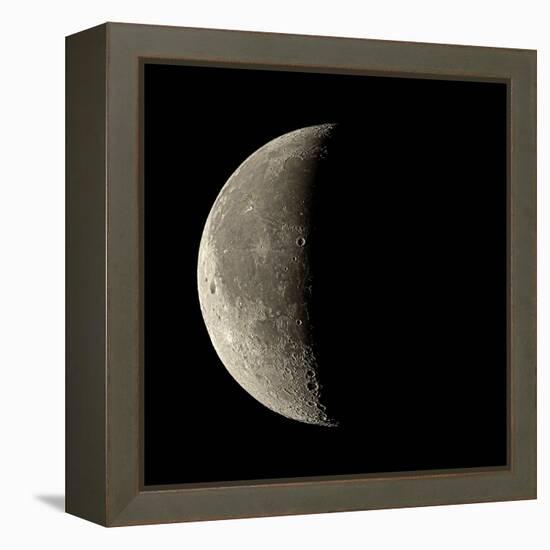 Waning Crescent Moon-Eckhard Slawik-Framed Premier Image Canvas