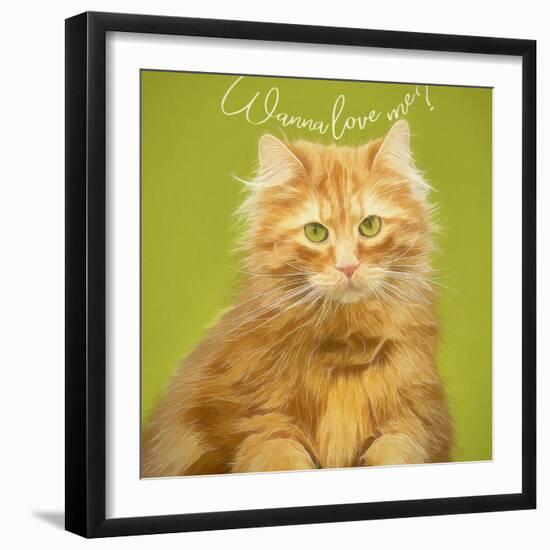 Wanna Love Me Cat-Cora Niele-Framed Giclee Print