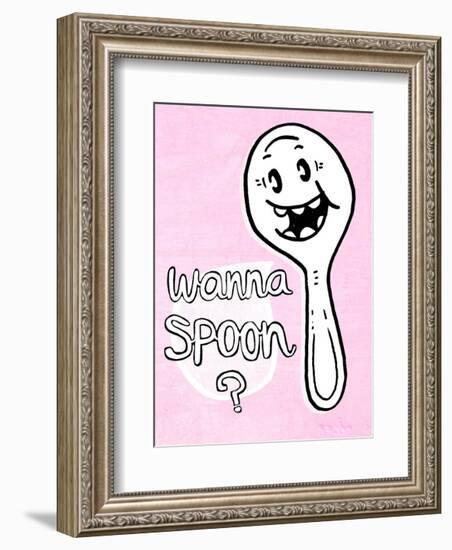 Wanna Spoon? - Tommy Human Cartoon Print-Tommy Human-Framed Art Print