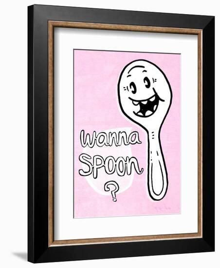 Wanna Spoon? - Tommy Human Cartoon Print-Tommy Human-Framed Art Print