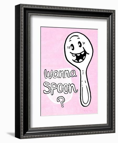 Wanna Spoon? - Tommy Human Cartoon Print-Tommy Human-Framed Art Print