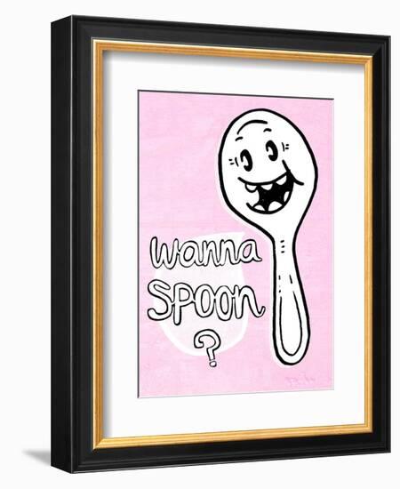 Wanna Spoon? - Tommy Human Cartoon Print-Tommy Human-Framed Art Print