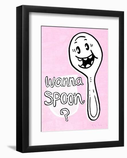 Wanna Spoon? - Tommy Human Cartoon Print-Tommy Human-Framed Art Print