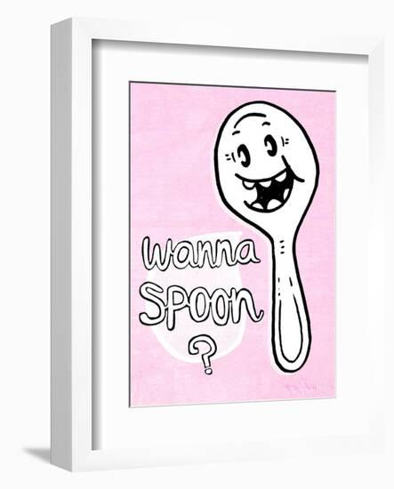 Wanna Spoon? - Tommy Human Cartoon Print-Tommy Human-Framed Art Print