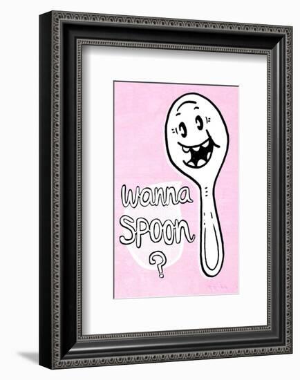 Wanna Spoon? - Tommy Human Cartoon Print-Tommy Human-Framed Giclee Print