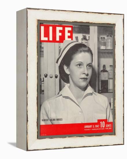 Wanted: 50,000 Nurses, Alberta Rose Krajce, Brooklyn Naval Hospital Nurse Shortage, January 5, 1942-Eliot Elisofon-Framed Premier Image Canvas