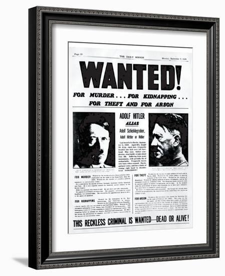 Wanted! for Murder, for Kidnapping, for Theft and for Arson-null-Framed Photographic Print