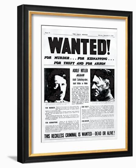 Wanted! for Murder, for Kidnapping, for Theft and for Arson-null-Framed Photographic Print