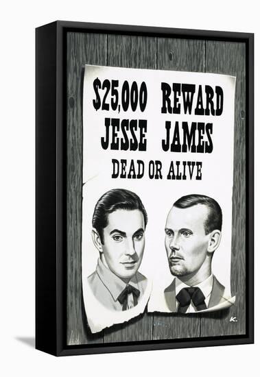 Wanted Poster For Jesse James-John Keay-Framed Premier Image Canvas