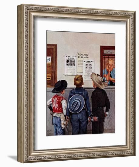 "Wanted Posters", February 21, 1953-Stevan Dohanos-Framed Giclee Print