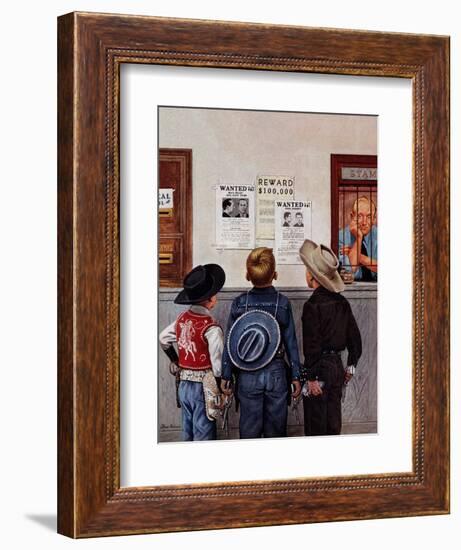 "Wanted Posters", February 21, 1953-Stevan Dohanos-Framed Giclee Print