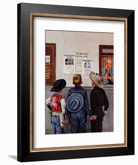 "Wanted Posters", February 21, 1953-Stevan Dohanos-Framed Giclee Print