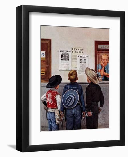 "Wanted Posters", February 21, 1953-Stevan Dohanos-Framed Giclee Print