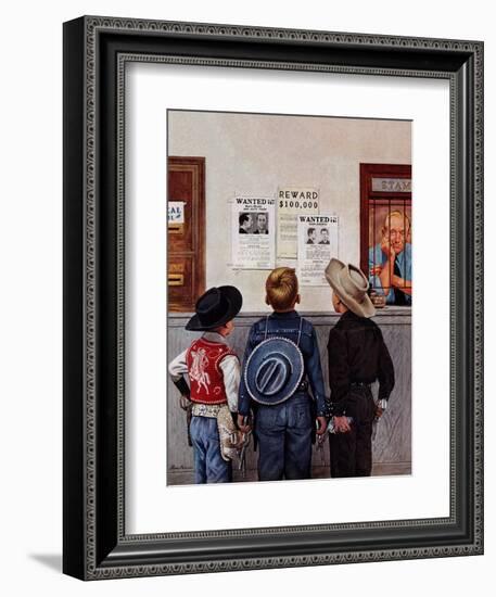 "Wanted Posters", February 21, 1953-Stevan Dohanos-Framed Giclee Print