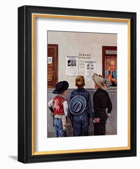 "Wanted Posters", February 21, 1953-Stevan Dohanos-Framed Giclee Print