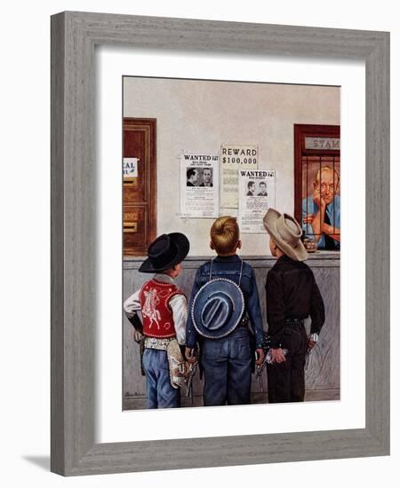 "Wanted Posters", February 21, 1953-Stevan Dohanos-Framed Giclee Print