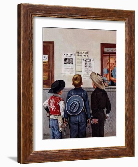 "Wanted Posters", February 21, 1953-Stevan Dohanos-Framed Giclee Print