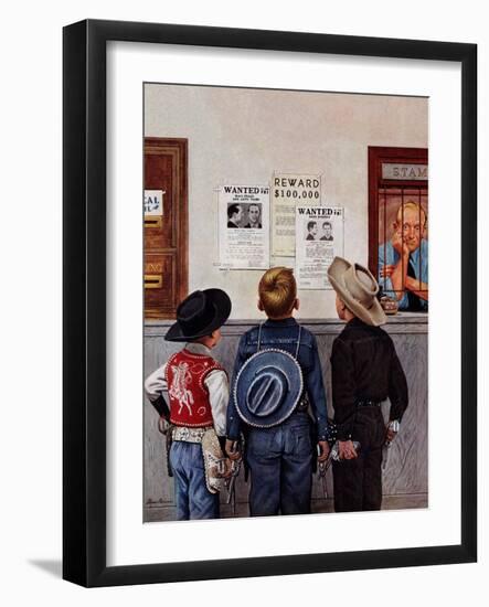 "Wanted Posters", February 21, 1953-Stevan Dohanos-Framed Giclee Print