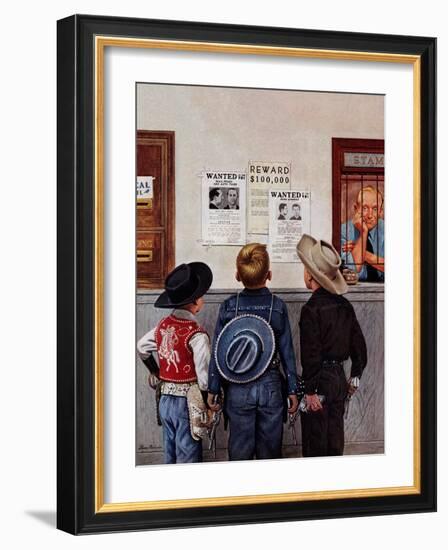 "Wanted Posters", February 21, 1953-Stevan Dohanos-Framed Giclee Print