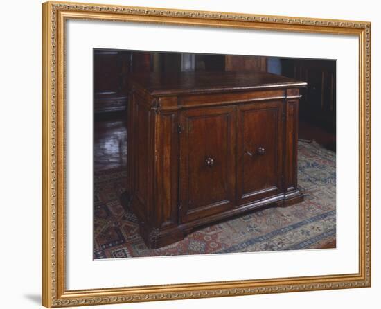 Wanut Sideboard, Made in Tuscany, Italy, 16th Century-null-Framed Giclee Print