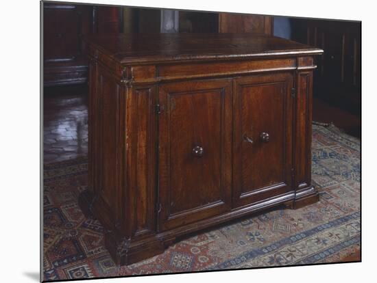 Wanut Sideboard, Made in Tuscany, Italy, 16th Century-null-Mounted Giclee Print