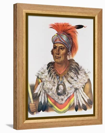 Wapella or the Prince Chief of the Foxes, 1837, Illustration from 'The Indian Tribes of North…-Charles Bird King-Framed Premier Image Canvas