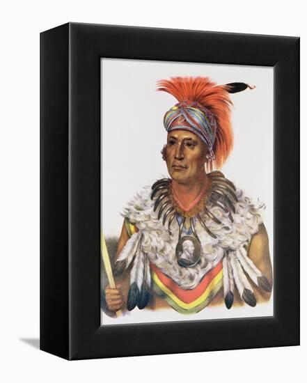 Wapella or the Prince Chief of the Foxes, 1837, Illustration from 'The Indian Tribes of North…-Charles Bird King-Framed Premier Image Canvas