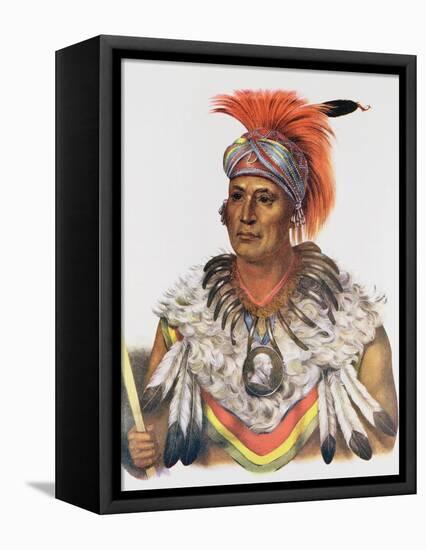 Wapella or the Prince Chief of the Foxes, 1837, Illustration from 'The Indian Tribes of North…-Charles Bird King-Framed Premier Image Canvas