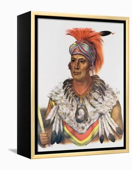 Wapella or the Prince Chief of the Foxes, 1837, Illustration from 'The Indian Tribes of North…-Charles Bird King-Framed Premier Image Canvas