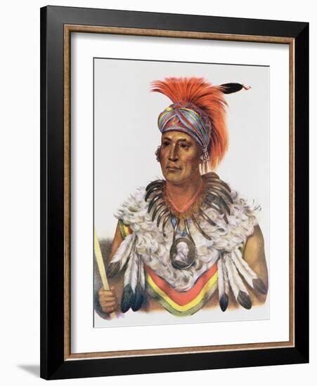 Wapella or the Prince Chief of the Foxes, 1837, Illustration from 'The Indian Tribes of North…-Charles Bird King-Framed Giclee Print