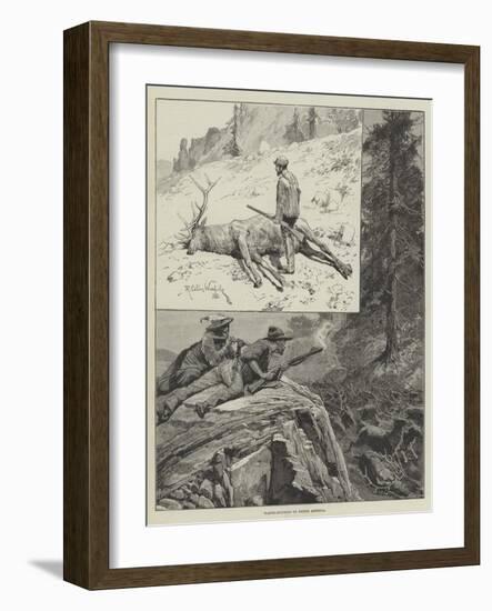 Wapiti-Hunting in North America-Richard Caton Woodville II-Framed Giclee Print