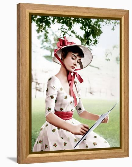 War and Peace, Audrey Hepburn, 1956-null-Framed Stretched Canvas