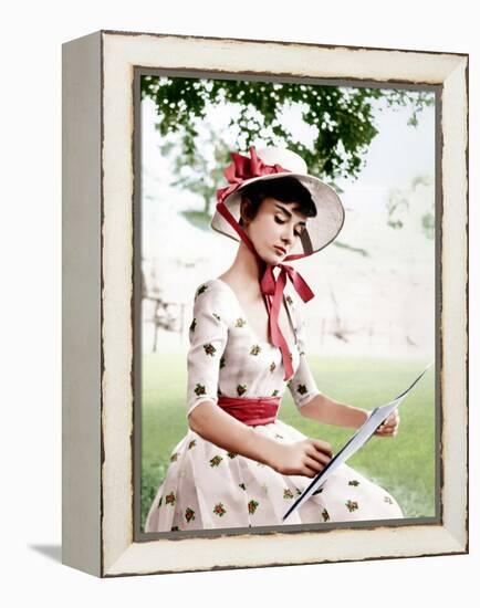 War and Peace, Audrey Hepburn, 1956-null-Framed Stretched Canvas