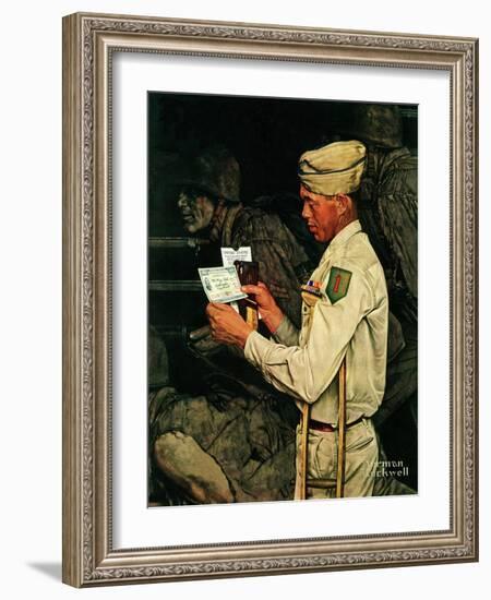 "War Bond", July 1,1944-Norman Rockwell-Framed Giclee Print