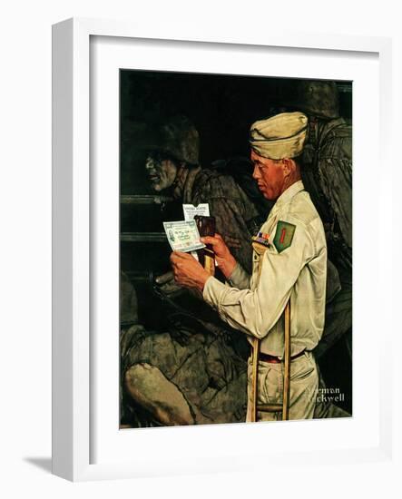 "War Bond", July 1,1944-Norman Rockwell-Framed Giclee Print