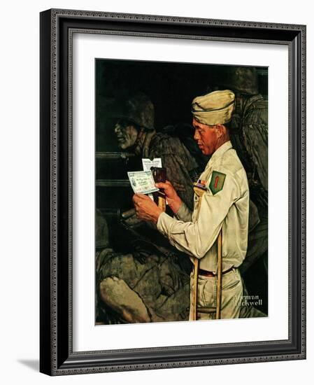 "War Bond", July 1,1944-Norman Rockwell-Framed Giclee Print