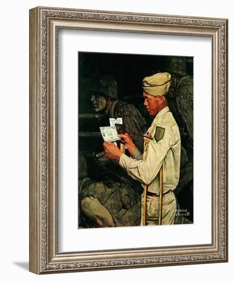 "War Bond", July 1,1944-Norman Rockwell-Framed Giclee Print