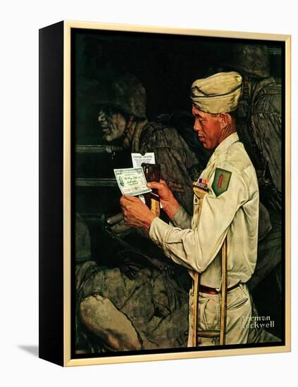 "War Bond", July 1,1944-Norman Rockwell-Framed Premier Image Canvas