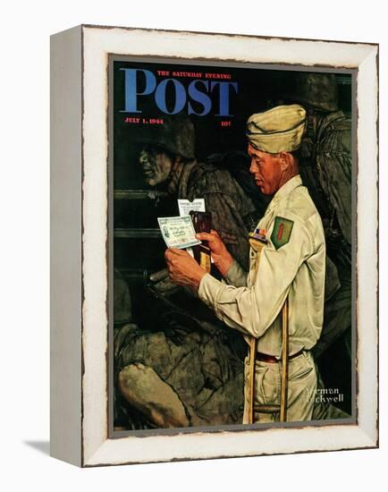 "War Bond" Saturday Evening Post Cover, July 1,1944-Norman Rockwell-Framed Premier Image Canvas