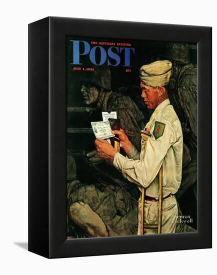 "War Bond" Saturday Evening Post Cover, July 1,1944-Norman Rockwell-Framed Premier Image Canvas